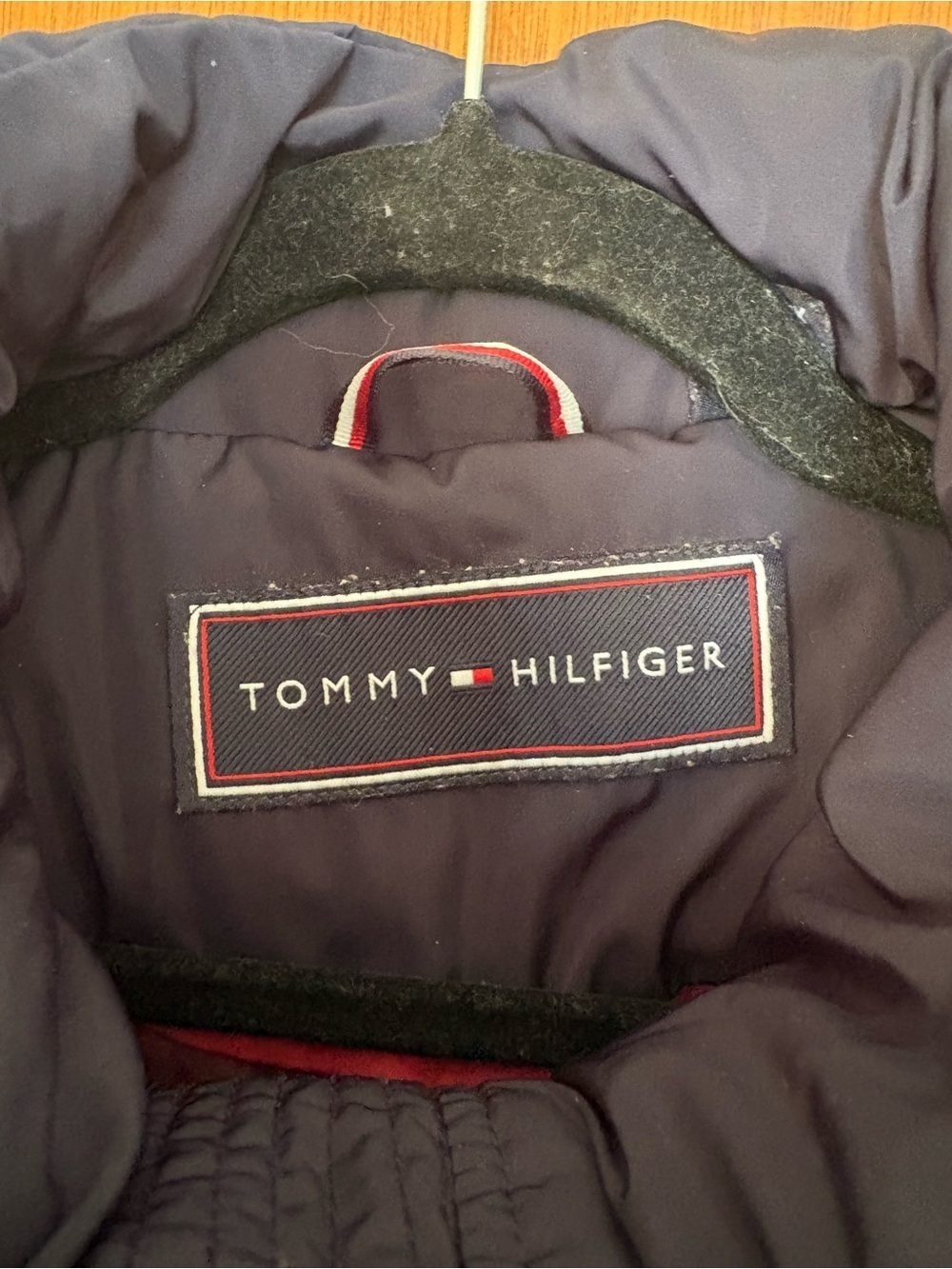 Tommy Hilfiger - Navy Quilted Belted Puffer Coat - XL